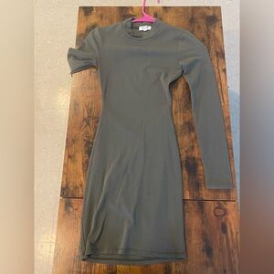 Olive Green Open Back Dress